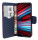 Buch Tasche "Fancy" kompatibel mit XIAOMI REDMI NOTE 11T 5G Handy Hülle Etui Brieftasche Schutzhülle mit Standfunktion, Kartenfach Rot-Blau