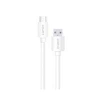 Sunix 2.1A Netzteil Schnell Ladegerät 1X USB Port Fast Charge Reiseladegerät Steckdose + 1m Typ-C (USB-C) Kabel weiß