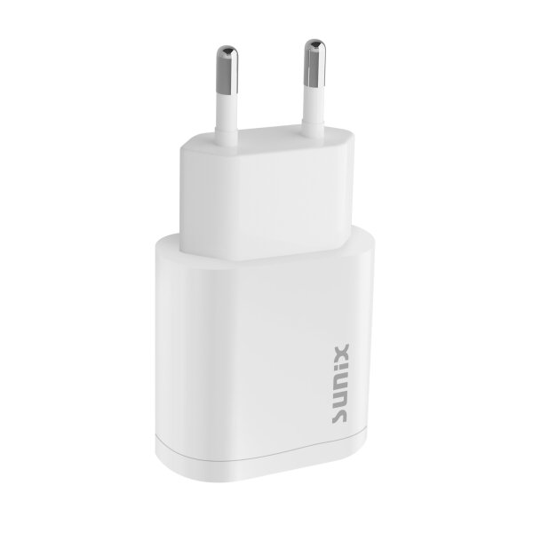 Sunix QC 3.0 USB Schnell-Ladegerät Adapter Quick Charge Netzteil + 1m Micro-USB Ladekabel weiß