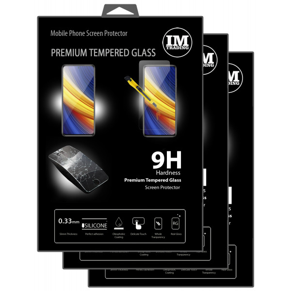3X Schutz Glas 9H Tempered Glass Display Schutz Folie Display Glas Screen Protector kompatibel mit Xiaomi Poco X3 Pro