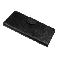 Buch Tasche "Fancy" kompatibel mit MOTOROLA MOTO G71 5G Handy Hülle Etui Brieftasche Schutzhülle mit Standfunktion, Kartenfach Schwarz