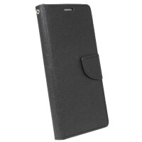 Buch Tasche "Fancy" kompatibel mit Realme C31 Handy Hülle Etui Brieftasche Schutzhülle mit Standfunktion, Kartenfach Schwarz