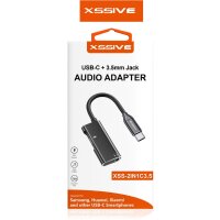 Xssive Adapter Audio Konverter Typ-C auf Minijack 3.5mm +...