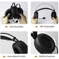 NUBWO Gaming Headset PS4, N7 Stereo Xbox one Headset Wired PC Gaming Headphone mit Rauschunterdrückungsmikrofon, Over-Ear Kopfhörer für PC, MAC, Playstation 4, Xbox One, Android und iPhone-Black