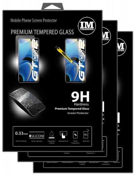 3X Schutzglas 9H kompatibel mit REALME GT NEO 2 Displayschutzfolie Passgenau Glas