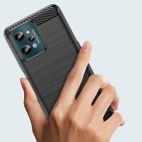 Silikon Hülle Carbon kompatibel mit Realme C31 Case...