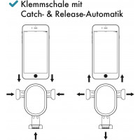 Kremer Universal KFZ-Smartphonehalterung fürs Auto KFZ Windschutzscheibe schwarz