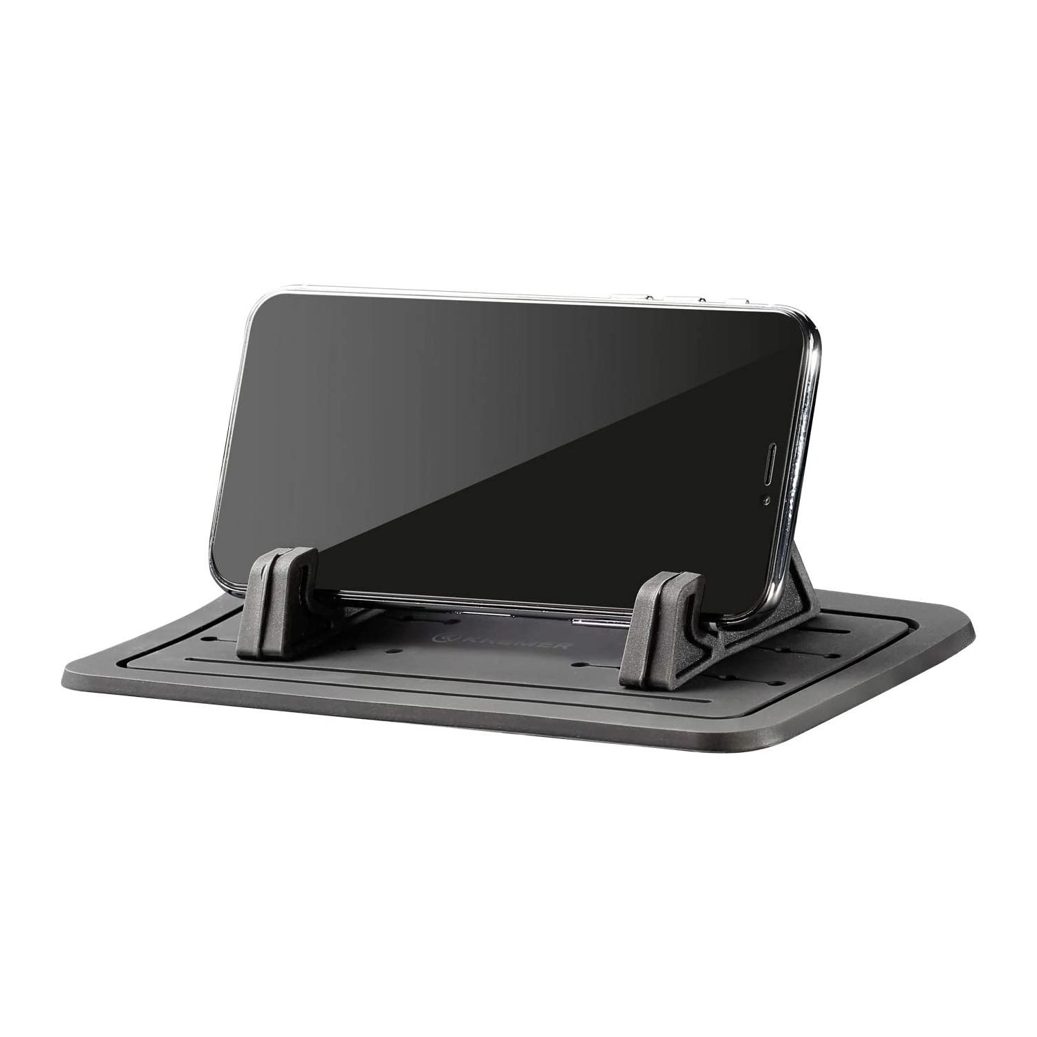 KREMER 3-Teilig KFZ Auto Anti-Rutsch-Matte mit Halter für Auto Schreibtisch  Handyhalter kompatibel mit Smartphones