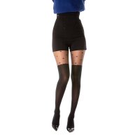 Damen Strumpfhose mit Muster Nero Frauen Hose Socken...