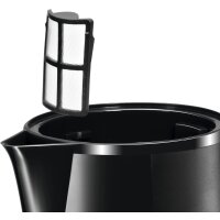 Bosch Wasserkocher CompactClass TWK3A013, schnelles Aufheizen, Wasserstandsanzeige beidseitig, Überhitzungsschutz, 1,7 L, 2400 W, schwarz