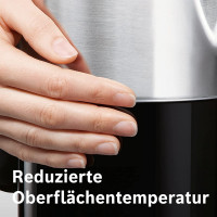 Bosch Wasserkocher TWK8613P, Abschaltautomatik, Überhitzungsschutz, Temperaturwahl, Warmhaltefunktion, 1,5 L, 2400 W, schwarz