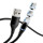 Kremer Magnet Kabel Quick Charge PD + QC 3.0. Micro-USB, USB-C, Lightning Schnell-Ladekabel Datenkabel SChwarz