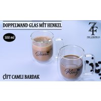 2er Doppelwand Teegläser 300 ml Kaffeegläser...