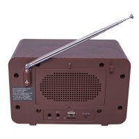Noveen Tragbares Radio mit Bluetooth Braun