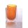 2er Gläser-Set Doppelwand Glas Cift Camli Bardak 300 ml Trinkgläser orange