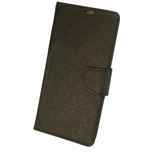 Buch Tasche "Fancy" kompatibel mit iPhone 14 Handy Hülle Etui Brieftasche Schutzhülle mit Standfunktion, Kartenfach Schwarz