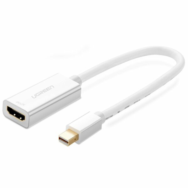 Ugreen Adapterkabel FHD (1080p) HDMI (weiblich) - Mini DisplayPort (männlich - Thunderbolt 2.0) weiß (MD112 10460)