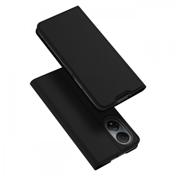 Buch Tasche "Dux Ducis" kompatibel mit Honor X7 Handy Hülle Etui Brieftasche Schutzhülle mit Standfunktion, Kartenfach schwarz