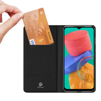 Buch Tasche "Dux Ducis" kompatibel mit Motorola Moto Edge 30 Pro Handy Hülle Etui Brieftasche Schutzhülle mit Standfunktion, Kartenfach schwarz