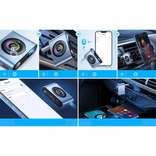 JOYROOM Bluetooth®-Sender Auto Bluetooth 5.3 Sender und  Freisprecheinrichtung für AUX 3,5 mm