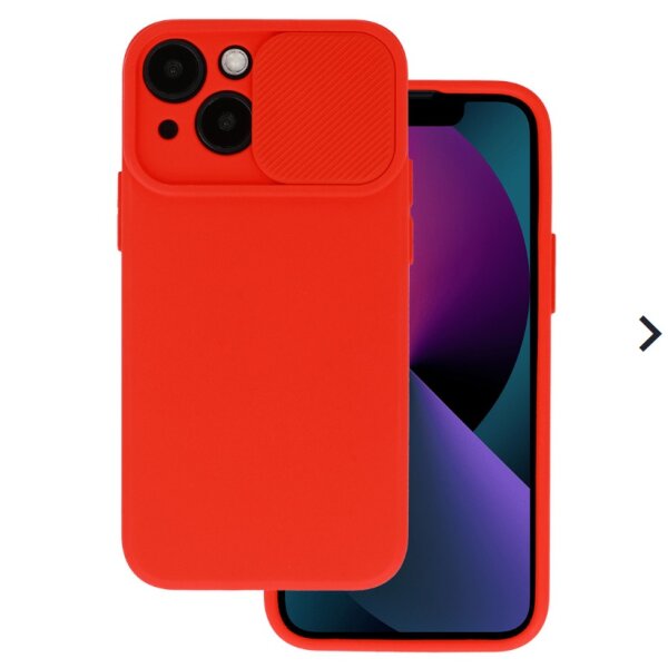 CamShield Silikon Cover Case Slim Handyhülle Schutzhülle mit Kameraschutz Kameraabdeckung kompatibel mit Motorola Moto G50 Rot