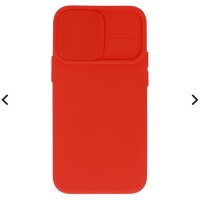 CamShield Silikon Cover Case Slim Handyhülle Schutzhülle mit Kameraschutz Kameraabdeckung kompatibel mit Motorola Moto G50 Rot