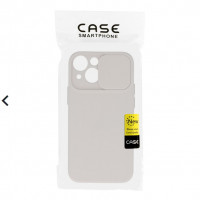 CamShield Silikon Cover Case Slim Handyhülle Schutzhülle mit Kameraschutz Kameraabdeckung kompatibel mit iPhone 13 Pro Max Beige