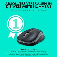 Logitech M185 Kabellose Maus, 2,4 GHz mit...