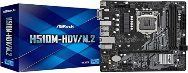 ASRock H510M-HDV/M.2 mATX Intel H510 DDR4 S1200, 90-MXBFT0-A0UAYZ