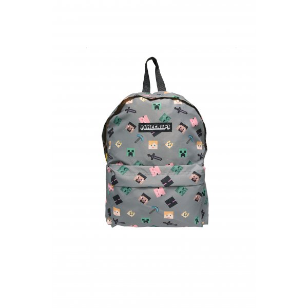Rucksack 1 Reißverschluss 1 Tasche Minecraft Backpack für Kinder Schule Freizeit