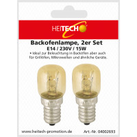 Backofenlampe 2er Pack 15W E14 - Backofen Glühbirne...