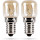 Backofenlampe 2er Pack 15W E14 - Backofen Glühbirne hitzebeständig bis 300 Grad für Backofen, Grillöfen, Mikrowelle - Backofen Lampe mit T22 Kapsel, 75 Lumen & 2600K