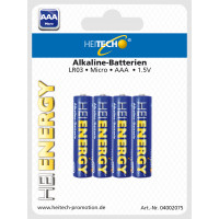 Heitech 04002075 Alkaline Batterie Micro AAA (4-er Pack)...