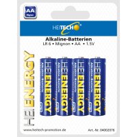 Heitech Alkaline Batterie Mignon AA (4-er Pack) Batterien...