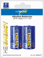 2-er Pack Alkaline-Batterien Baby C LR14 Batterie 1,5V
