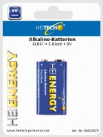 Heitech Alkaline Batterie 9V Block (1-er Pack) Batterien...