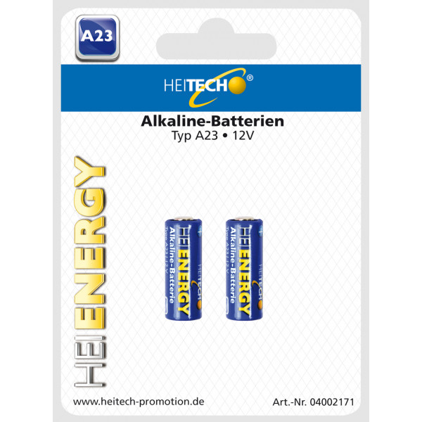 Heitech 2-er Pack Alkaline-Batterien TYP A23 12V, 2,99 €