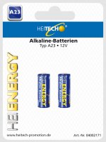 Heitech 2-er Pack Alkaline-Batterien TYP A23 12V