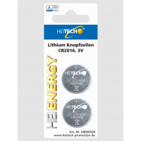 Lithium Knopfzellen 2-er Pack CR2016/3V