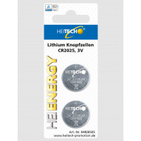 Lithium Knopfzellen 2-er Pack CR 2025/3V