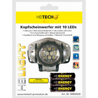 HEITECH LED Kopfscheinwerfer mit 10 LEDs - Ultra helles...