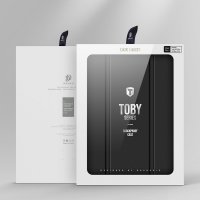 Dux Ducis Toby Eco-Leather Tablet-Ledertasche Schale für Lenovo Tab M10 Gen.3 mit Smart-Sleep Funktion Wake-Up Schwarz