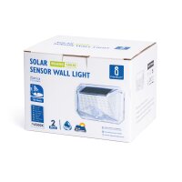 2er Pack Solar Sensor Wandleuchte Wandlampe 90LEDS 120 Lumen 6500K Kaltweiß Outdoor Lampe Außen Straßenlaterne