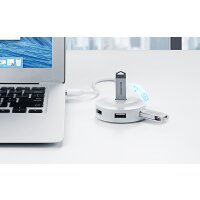 UGREEN CR106 Hub Adapter 4in1, 4x Hochgeschwindigkeits-Mini-USB 2.0, 1m Weiß