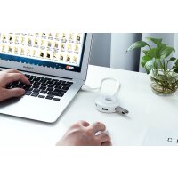 UGREEN CR106 Hub Adapter 4in1, 4x Hochgeschwindigkeits-Mini-USB 2.0, 1m Weiß