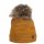 Faera Wintermütze warm gefüttert mit Kunstfell Bommel-Mütze Fleece-Futter Winter Strick-Mütze Damen Herren One-Size 620031