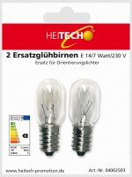 Ersatzlampe 4er Pack 7W E14 - Ersatzbirne für...