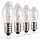 Ersatzlampe 4er Pack 7W E14 - Ersatzbirne für Orientierungslicht, Salzkristalllampe, Salzsteinlampe, Salzlampe, Nähmaschine, Vitrine - Leuchtmittel mit 40 Lumen - Glühbirne Glühlampe Lampe