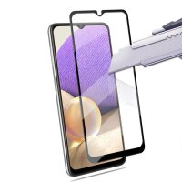 5D Schutzglas kompatibel mit Samsung Galaxy A04s gebogen gehärtetem Glas Film voll Klebstoff und Abdeckung