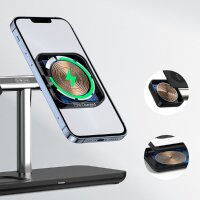 Duzzona W6 Wireless Charger 3-in-1-Ladestation mit zertifiziertem Ladegerät Schwarz